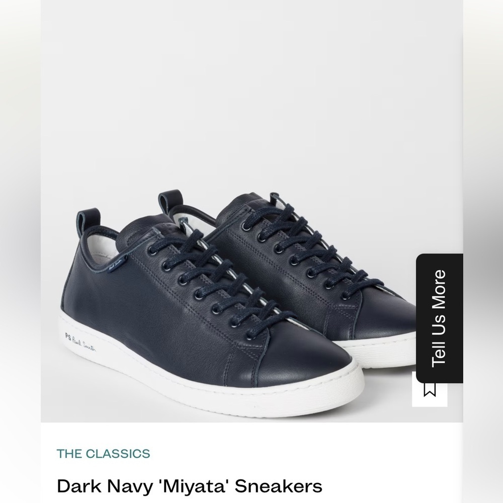 Paul Smith Dark Navy Miyata Leather Sneakers
